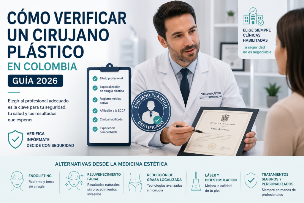 Cómo verificar un cirujano plástico certificado en Colombia